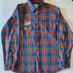 Led Zeppelin Upcycled Plaid Shirt Men's L